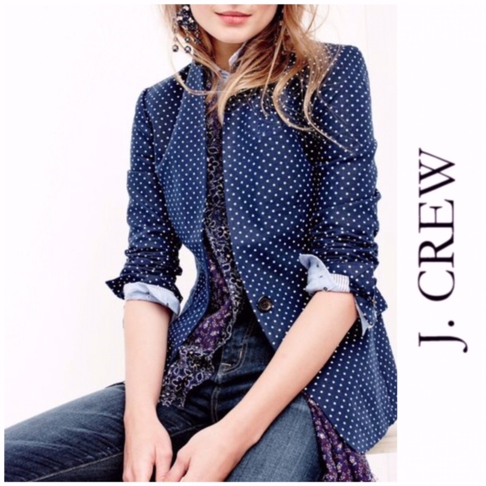 J. Crew Polka Dot Regent Blazer,  Size 4